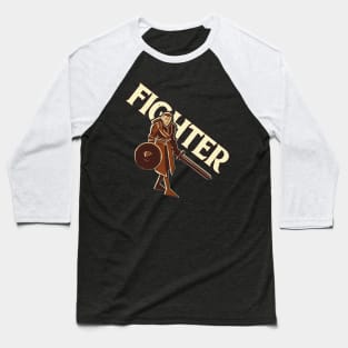 Retro DND Human Fighter Baseball T-Shirt